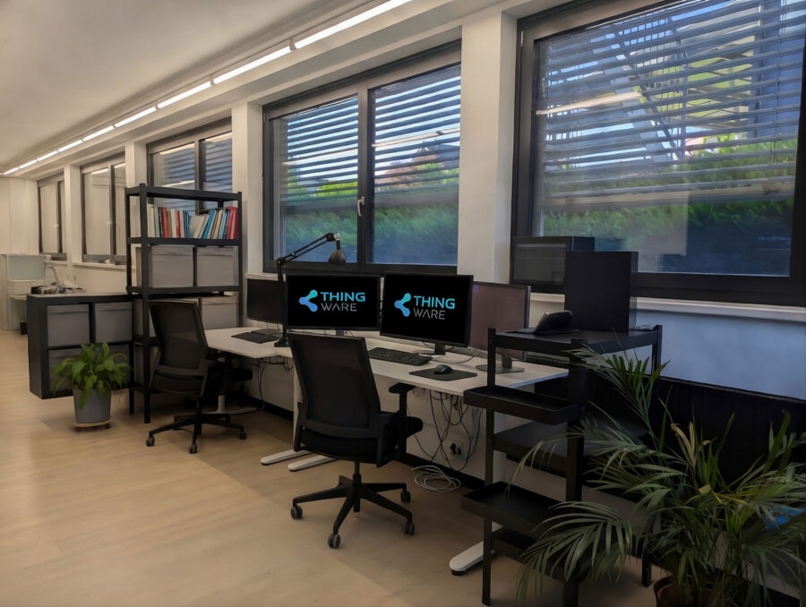 Arbeitsplätze im Büro von Thingware in Lausen
